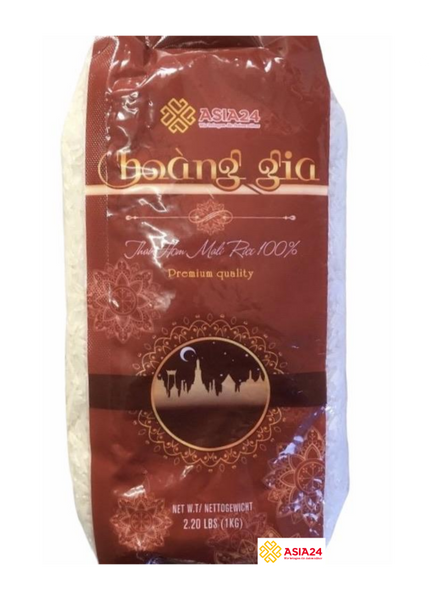 Asia24 Hoang Gia Hom Mali Rice 100% Premium Quality 1kg- Gạo Hoàng Gia Thái chất lượng cao 1kg