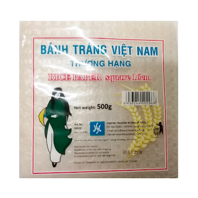 Squared Reispapier 16cm Vietnam 500g - Bánh tráng vuông 16cm 500g