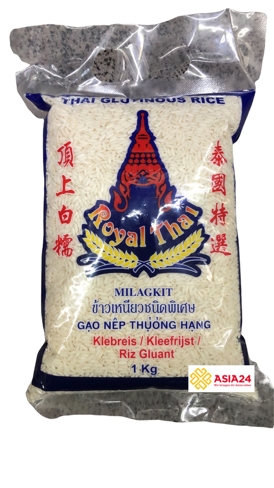 Thai Klebreis - Gạo nếp hạt dài 1kg Royal Thai