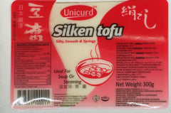 Silken Tofu Unicurd (rot) - Đậu phụ mềm nhật hộp đỏ 300g