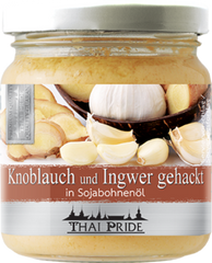 Knoblauch und Ingwer gehackt in Sojabohnen Öl - Gừng tỏi xay ướp dầu 175g Thai Pride